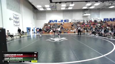 149 lbs Round 1 (16 Team) - Christopher Gulde, Sierra College vs Zane Kowalkowski, Shasta Community College