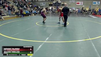 215 lbs Quarterfinal - Brayden Vreeland, Dimond vs Anthony Talavega, East Anchorage High School