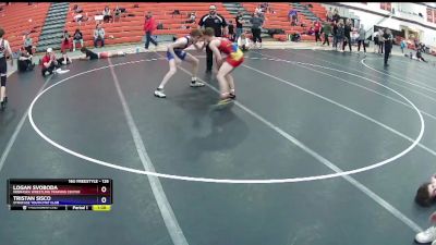 126 lbs Cons. Semi - Logan Svoboda, Nebraska Wrestling Training Center vs Tristan Sisco, Syracuse Youth Mat Club