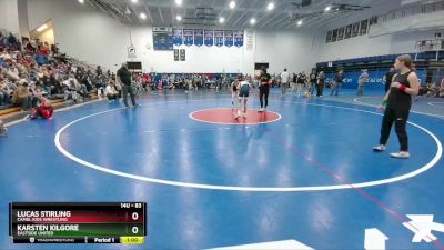 83 lbs 1st Place Match - Karsten Kilgore, Eastside United vs Lucas Stirling, Camel Kids Wrestling