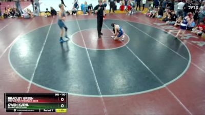 110 lbs Round 1 - Owen Kuehl, Blaine Wrestling vs Bradley Green, Farmington Wrestling Club