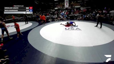 105 lbs Uiwailani Lobato, BAWA-Bay Area Wrestling Association vs Maya Rodriquez, SJWA - San Joaquin Wrestling Association