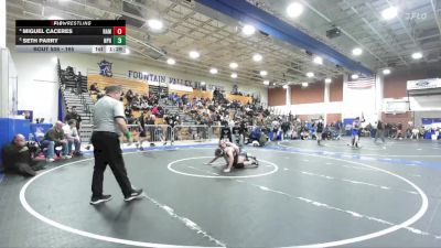 165 lbs Quarterfinal - Seth Parry, Newport Harbor vs Miguel Caceres, Ramona