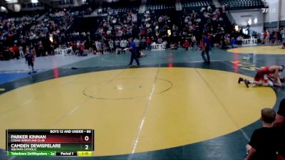 86 lbs Semifinal - Parker Kinnan, Cozad Wrestling Club vs Camden DeWispelare, Aquinas Catholic