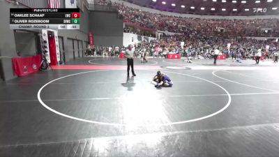 60 lbs Champ. Round 2 - Oaklee Schaaf, Lancaster Wrestling Club vs Oliver Rozeboom, Stoughton Vikings Wrestling Club