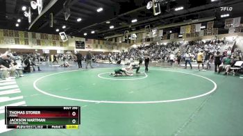 132 lbs Champ. Round 2 - Jackson Hartman, Murrieta Mesa vs Thomas Storer, Poway