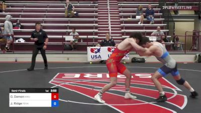 72 kg Semifinal - Dominic Damon, NMU-National Training Center vs Jeremy Ridge, Pennsylvania RTC