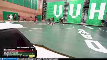 91 lbs Round 2 - Braydon Tabor, Faith Lutheran Wrestling Club/ vs Mason Gray, Team Vegas Jr Mustangs