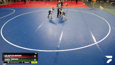 70 lbs Quarterfinals (8 Team) - Owen Tireman, Hastings vs Lee Bottelberghe, Minneota