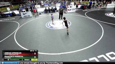 71 lbs Champ. Round 1 - Francisco Mariscal, California vs Jordan Sprinkles, Legion Wrestling Club