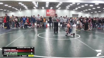 97 lbs Cons. Round 4 - Tyson Williams, Machine Shed Wrestling vs Colton Croft, Liberty Mat Club Bedford