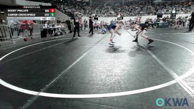 73 lbs Quarterfinal - Bodey Phillips, Bristow Elementary Wrestling Club vs Carter Crutchfield, Keystone Kids Wrestling Club