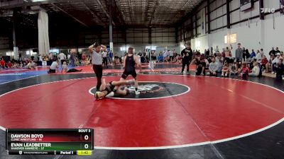 95 lbs Round 1 (6 Team) - Evan Leadbetter, HANOVER HAWKEYE vs Dawson Boyd, CLINIC WRESTLING