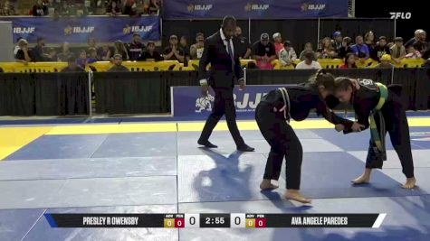 Ava Angele Paredes vs Presley R Owensby 2026 Pan Kids Jiu-Jitsu IBJJF Championship
