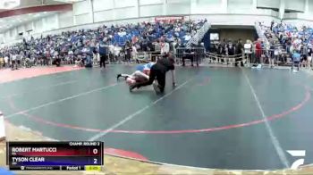 160 lbs Champ. Round 2 - Robert Martucci, PA vs Tyson Clear, OH