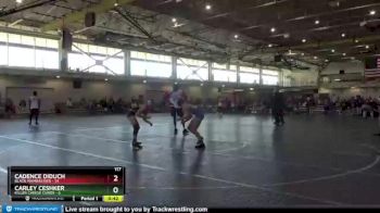 117 lbs Round 3 (4 Team) - Cadence Diduch, Black Mambas Red vs Carley Ceshker, Killer Cheese Curds