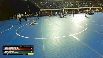 82 lbs Cons. Round 4 - Abel Fisher, Sebolt Wrestling Academy vs Hudson Behrends, Waverly Area Wrestling Club