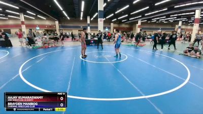 175 lbs Cons. Round 3 - Aajay Kumaraswamy, ONE Wrestling Academy vs Brayden Manibog, Cardinal Wrestling Club