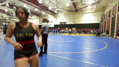 125 lbs Champ. Round 2 - Norel Cuellar, Colton vs Julie Inda, Rancho Mirage