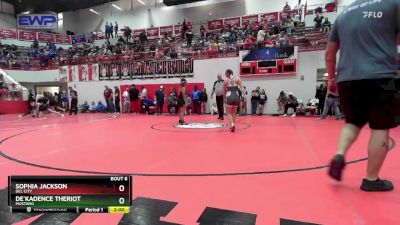 120 lbs Champ. Round 1 - Sophia Jackson, DEL CITY vs De`Kadence Theriot, MUSTANG