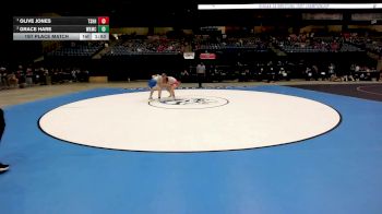 135 lbs 1st Place Match - Olive Jones, Tecumseh-Shawnee Heights HS vs Grace Hare, Wichita-Kapaun Mt. Carmel HS