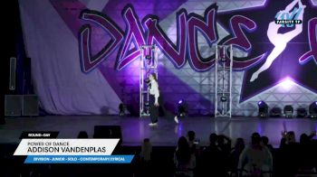 Power of Dance - Addison VandenPlas [2025 Junior - Solo - Contemporary/Lyrical Day] 2025 DanceFest Grand Nationals