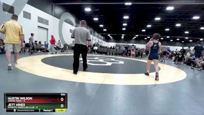 100 lbs Round 2 (8 Team) - Austin Wilson, Junior Terps vs Jett Hines, Patriots Wrestling Club