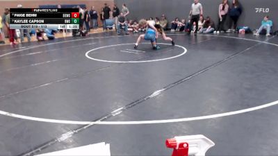 113 lbs Semifinal - Kaylee Capson, Bonneville Wrestling Club vs Paige Behm, East Idaho Elite Wrestling Club