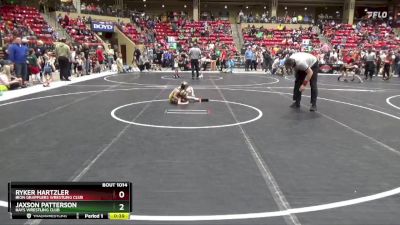 43 lbs Champ. Round 2 - Jaxson Patterson, Hays Wrestling Club vs Ryker Hartzler, Iron Grapplers Wrestling Club