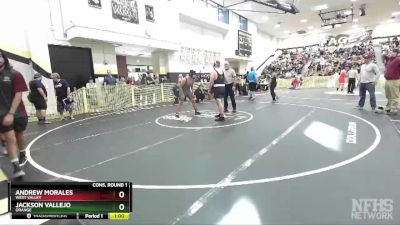 220 lbs Cons. Round 1 - Andrew Morales, West Valley vs Jackson Vallejo, Orange