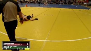 150 lbs Finals (8 Team) - Sawyer Erickson, Minnewaska vs Joseph Ridler, Maple River/United South Central