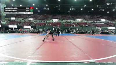 116 lbs Quarterfinal - Krue Melchor, Douglas Wrestling Club vs Kaden Williams, North Montana Wrestling Club