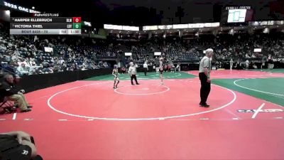 70 lbs 1st Place Match - Victoria Thiel, LDYA vs Harper Ellebruch, BLM1