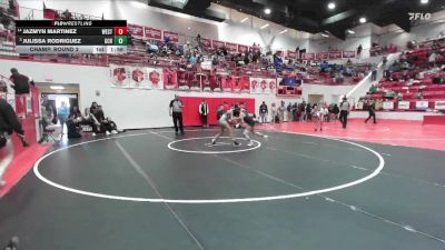 HS 120 lbs Champ. Round 2 - Julissa Rodriguez, Garden City HS vs Jazmyn Martinez, WESTMOORE
