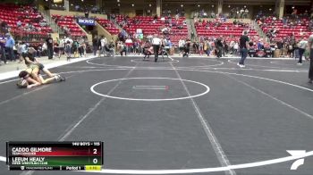 115 lbs Cons. Round 2 - Caddo Gilmore, Team Conquer vs Leeum Healy, Piper Wrestling Club