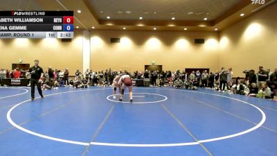 155 lbs Champ. Round 1 - Elizabeth Williamson, New York vs Hoshena Gemme, Connecticut