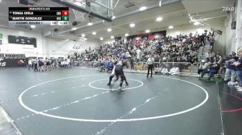 285 lbs Champ. Round 1 - Martin Gonzalez, Western vs Tonga Uhila, Santa Margarita