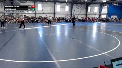 Silver 157 lbs Quarterfinal - Kolt Knaack, Wisconsin-La Crosse vs Jovan Vukajlovic, Augsburg College
