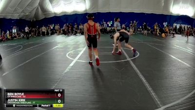 110 lbs Round 2 (6 Team) - Ben Boyle, CP Wrestling vs Justin Kirk, Crossroads Wrestling