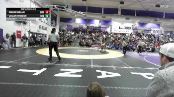 Boys 146 lbs Semifinal - Drake Mello, Durham Boys vs Logan Hansen, Gridley Boys