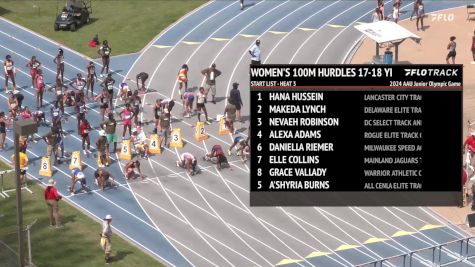 Youth Girls' 100m Hurdles, Semi-Finals 3 - Age 17-18