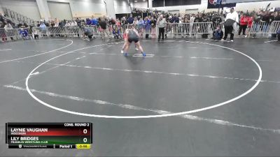 155 lbs Cons. Round 2 - Laynie Vaughan, Wisconsin vs Lily Bridges, Franklin Wrestling Club