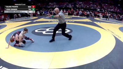 D1-120 lbs Champ. Round 1 - Blake Frantz, Wadsworth vs Josh Zimmer, Teays Valley