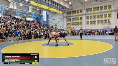 285 lbs Semifinal - Joseph Baynard, Laurel H S vs Brock Rhoades, Caravel Academy