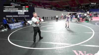 6A Boys 106 lbs Champ. Round 1 - Kiah Worthington, Newberg Boys vs Austin Hosch, Sunset Boys