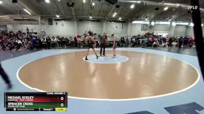 126 lbs Cons. Round 2 - Spencer Cross, Woodland Park vs Michael Eckley, Fountain - Fort Carson