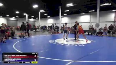 130 lbs Round 3 (8 Team) - Brodye Kocher-Munoz, Kansas vs Braden Williams, Pennsylvania Red