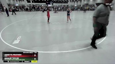 120 lbs Cons. Round 2 - Annette Prathish, Iowa vs Brinlee Taylor, McAlester Youth Wrestling Club