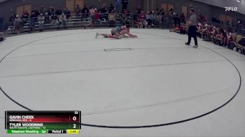 123 lbs Round 2 (8 Team) - Tyler Woodring, South Dakota Lightning vs Gavin Cheek, Nebraska Red