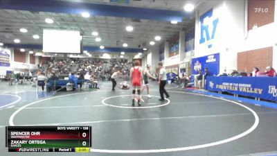 138 lbs Champ. Round 2 - Zakary Ortega, Garces vs Spencer Ohr, Westminster